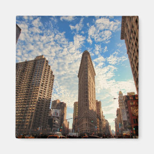 Flatiron-Gebäude des NYC, breiter Blick, wackelige Magnet