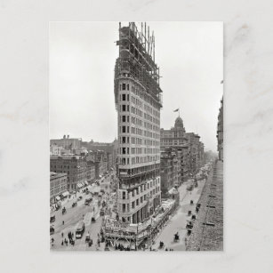 Flatiron-Gebäude im Bau - NYC Postkarte