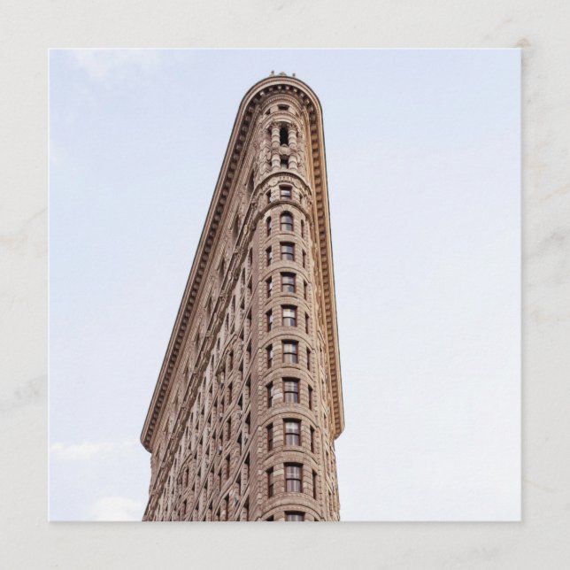 Flatiron-Gebäude Menükarte (Vorderseite)
