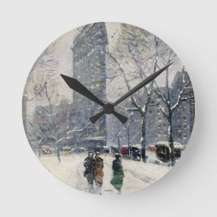 FLATIRON GEBÄUDE NEW YORK CITY RUNDE WANDUHR