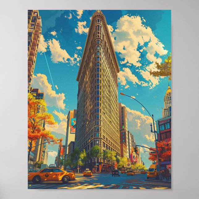 Flatiron Gebäude New York City USA Poster (Vorne)
