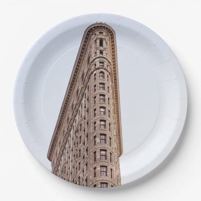 Flatiron-Gebäude Pappteller (Vorderseite)