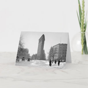 Flatiron Gebäude Winter Scene, 1905 Feiertagskarte