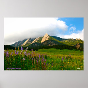 Flatironen aus Chautauqua - Boulder, Colorado Poster