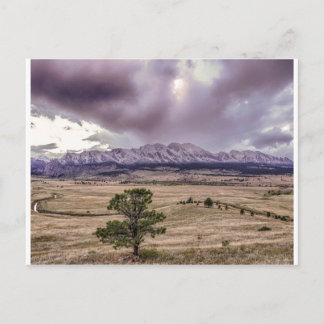 Flatirons bei Sonnenuntergang Postkarte