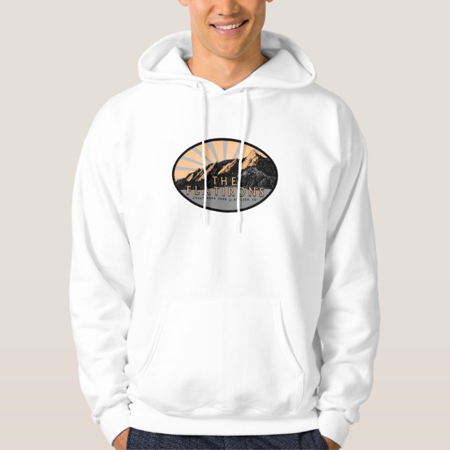 Flatirons, Chautauqua Park, Boulder CO Hoodie (Vorderseite)