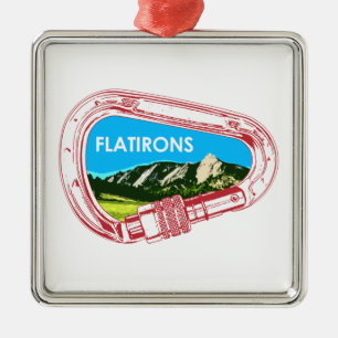 Flatirons Climbing Carabiner Ornament Aus Metall