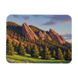 Flatirons Colorado Reise Magnet