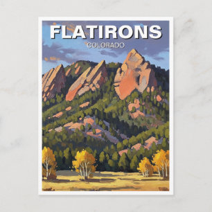 Flatirons Colorado Reise Postkarte