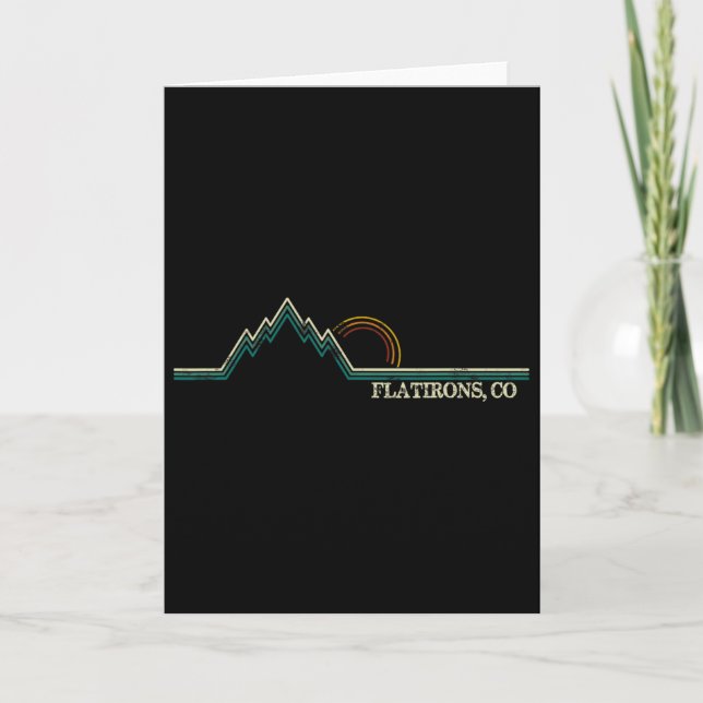 Flatirons Colorado Retro-Bergsteigen Sommer  Karte (Vorderseite)