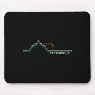 Flatirons Colorado Retro-Bergsteigen Sommer  Mousepad