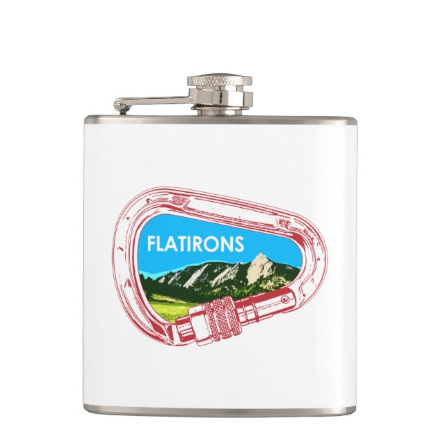 Flatirons-Kletterkarabiner Flachmann (Vorderseite)