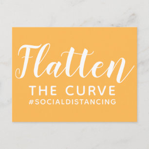 Flatten der Krümmung Kampf Covid 19 Pandemie Orang Postkarte