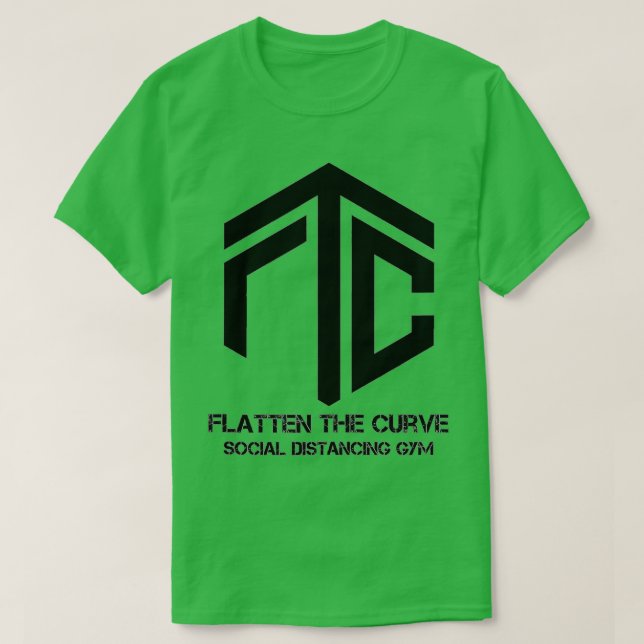 Flatten the Curve Social Distancing Gym  T-Shirt (Design vorne)