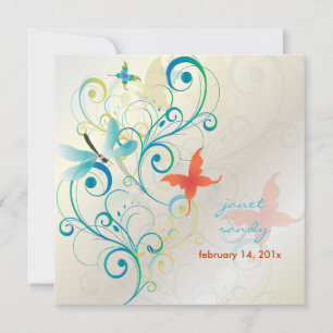 Flattern durch... Drachenfliege+Schmetterlinge+Wir Einladung