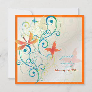 Flattern durch... Drachenfliege+Schmetterlinge+Wir Einladung