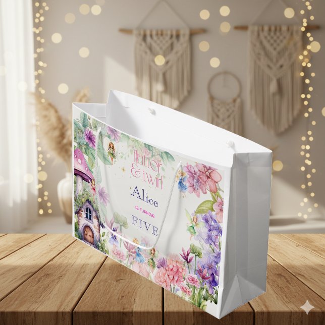 Flattern und wirbeln Fairy Garden Aquarell Geburts Große Geschenktüte (Von Creator hochgeladen)