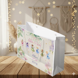Flattern und wirbeln Fairy Garden Aquarell Geburts Große Geschenktüte