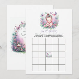 Flatternd in die Welt Baby Shower Bingo Spiel Einladung