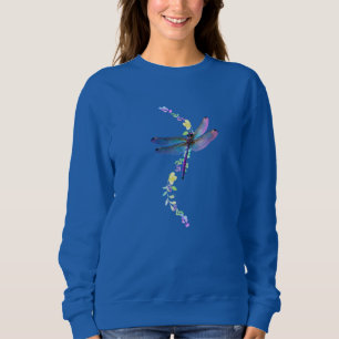 Flatternde Träume: Libelle & Blumen Sweatshirt