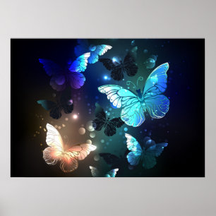 Flatternder Nachtfalter Poster