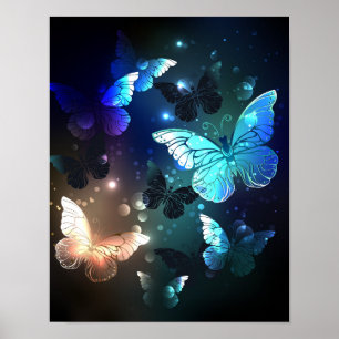 Flatternder Nachtfalter Poster