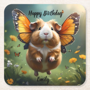 "Flatterpaws: Die Guinea, in der das Schwein flieg Rechteckiger Pappuntersetzer