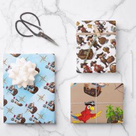 Flattpapier für gepanzerte Waren Set 3 Geschenkpapier Set