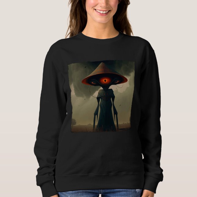 Flatwoods Monster Braxie 1952 Creepy Alien Cryptid Sweatshirt (Vorderseite)