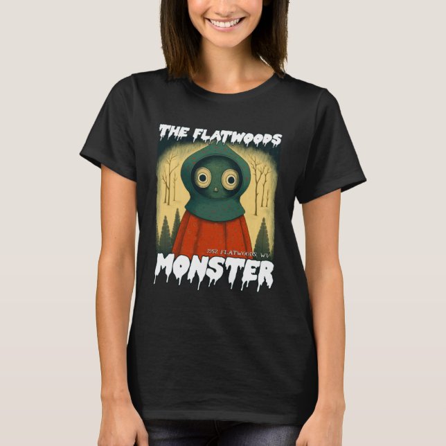 Flatwoods Monster Braxie 1952 Creepy Alien Cryptid T-Shirt (Vorderseite)