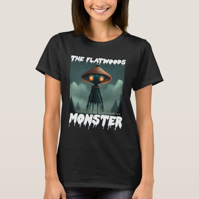 Flatwoods Monster Braxie 1952 Creepy Scary Cryptid T-Shirt (Vorderseite)