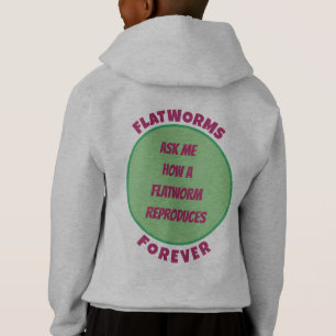 Flatwürmer für die grüne rosa Biologie Hoodie