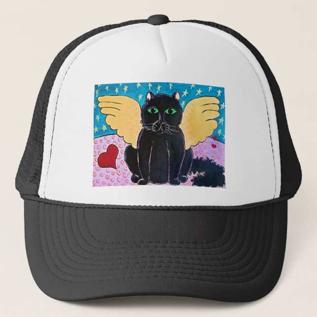 Flaumige Engels-Katze Truckerkappe (Vorderseite)