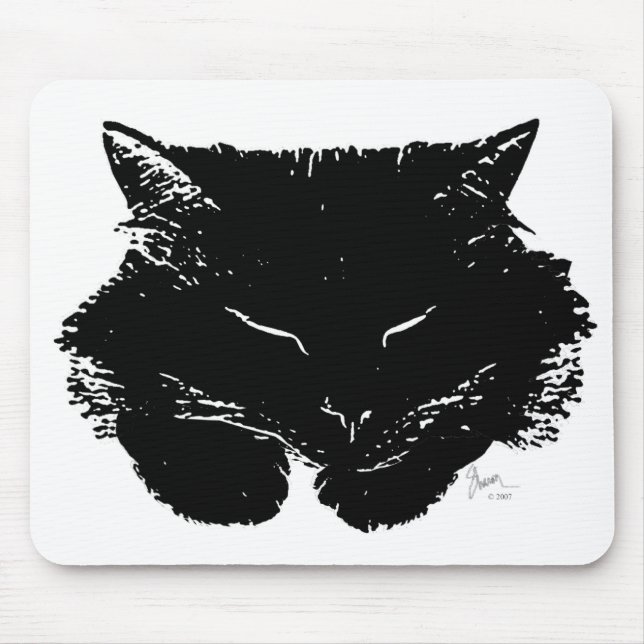 Flaumige Katze Mousepad (Vorne)