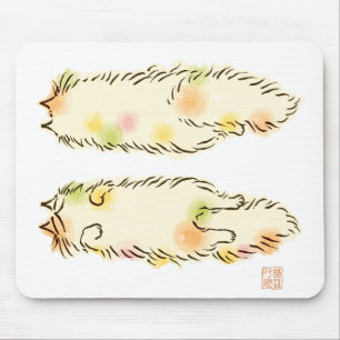 Flaumige Reinfall-Katze (Kaliko) Mousepad