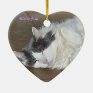 Flaumige Verzierung Katze niedlichen Schlafens Keramik Ornament