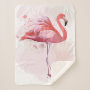 Flaumiger Flamingo Sherpadecke