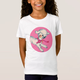 Flaumiges Lamm auf Rosa T-Shirt