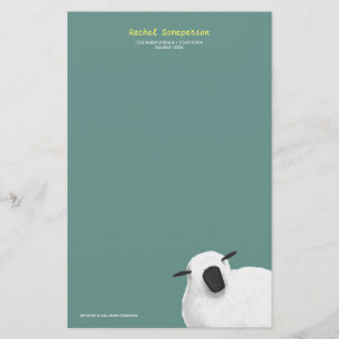 Flaumiges Schafe Personalizable Briefpapier