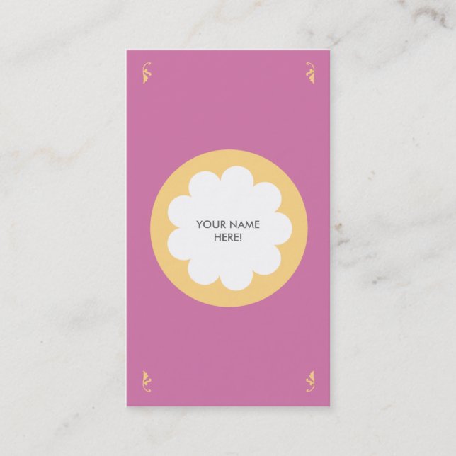 FLAUMIGES WOLKEN-VISITENKARTE-ROSA VISITENKARTE (Vorderseite)