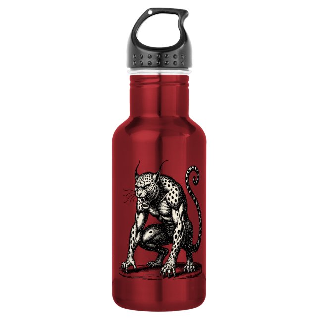 Flauros Unleashed Edelstahlflasche (Vorderseite)