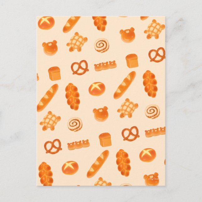 Flauschig Brot Sorte japanischer Snack Postkarte (Vorderseite)