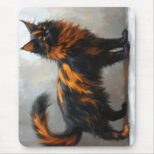 Flauschige Maine Coon-Katze Mousepad