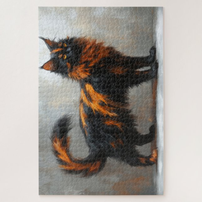 Flauschige Maine Coon-Katze  Puzzle (Vertikal)