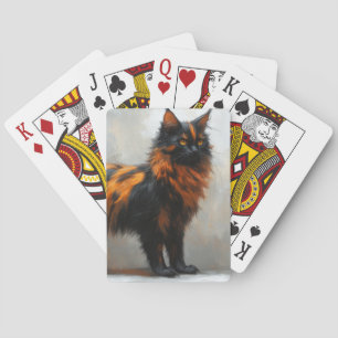 Flauschige Maine Coon-Katze Spielkarten