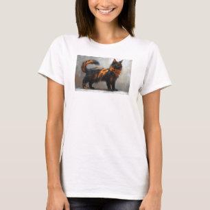 Flauschige Maine Coon-Katze T-Shirt