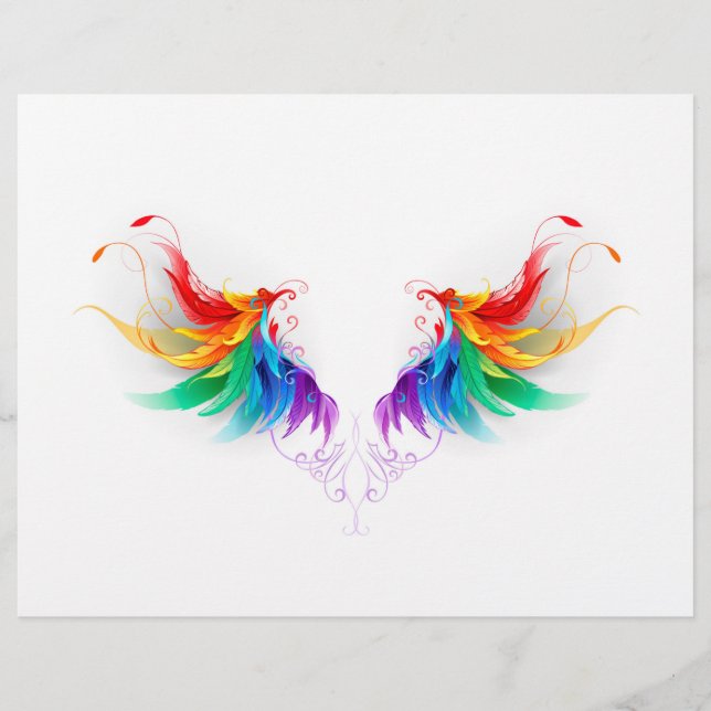 Flauschige Regenbogenflügel Flyer (Vorne)