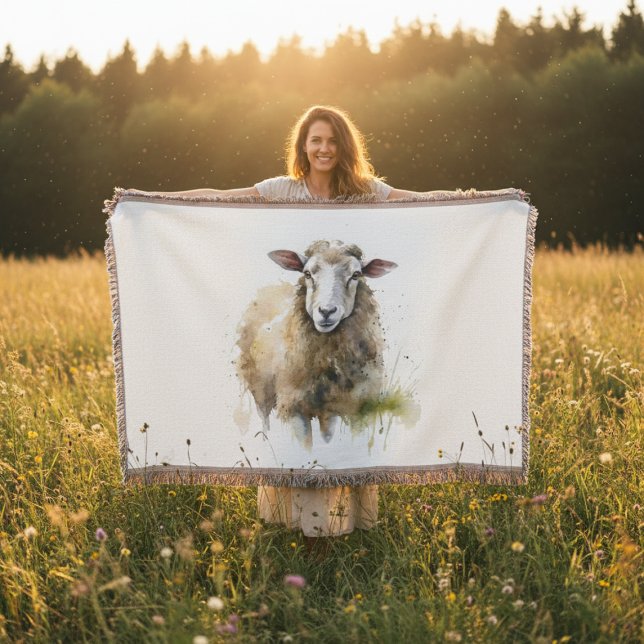 Flauschige Schafe auf der Weide Decke (Von Creator hochgeladen)