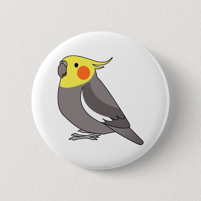 Flauschiger Cartoon Button (Vorderseite)