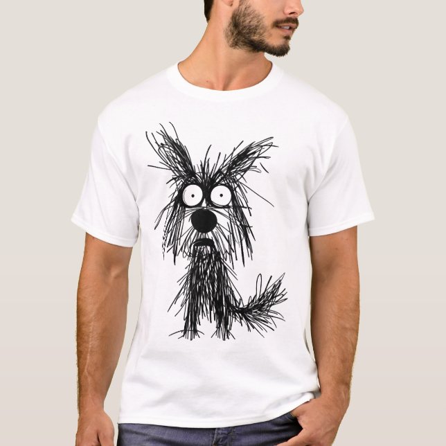 flauschiger Hund T-Shirt (Vorderseite)